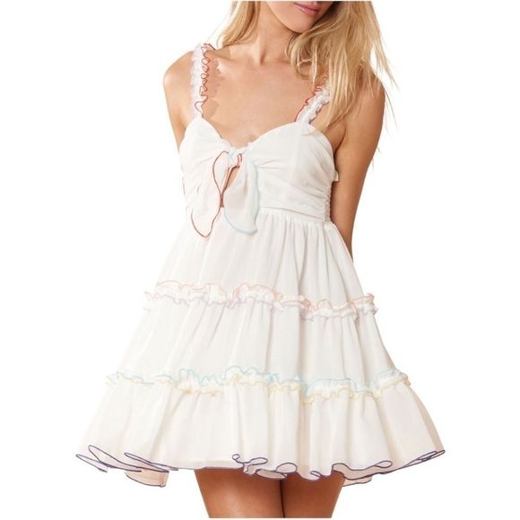 Red Carter Dresses & Skirts - Red Carter Harper Tie-Front Ruffle Coverup Dress Sz 6